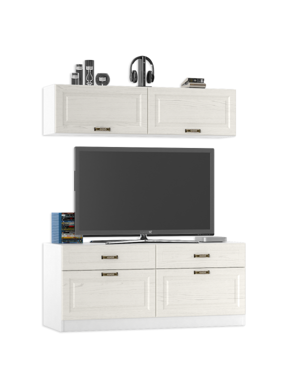 Ливерпуль Набор мебели 5, цвет ясень ваниль/белый, ШхГхВ 140х49,3х200 см.