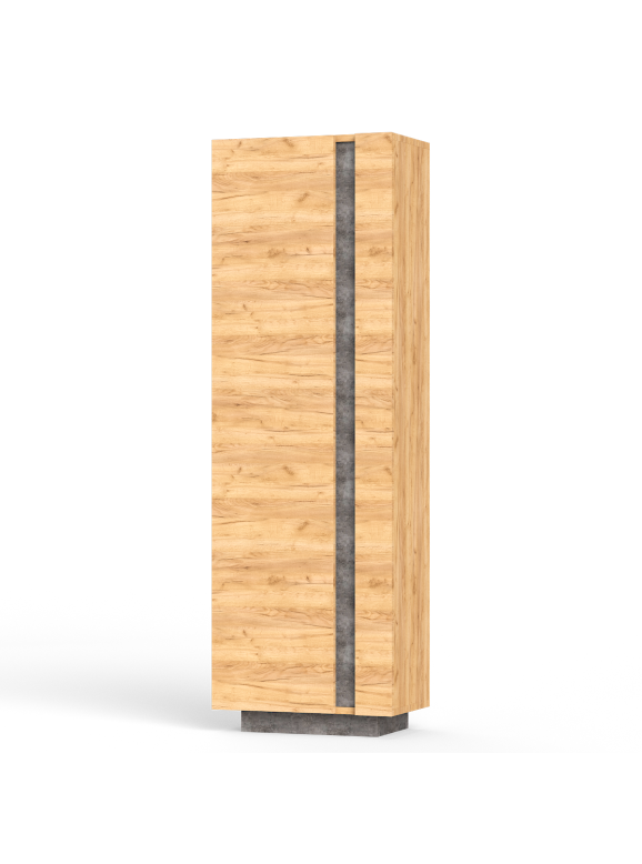 КР100 Арчи Шкаф комбинированный 10.05, цвет дуб крафт золотой/камень тёмный, ШхГхВ 50х30,1х154,9(147,6) см., ун. сб.