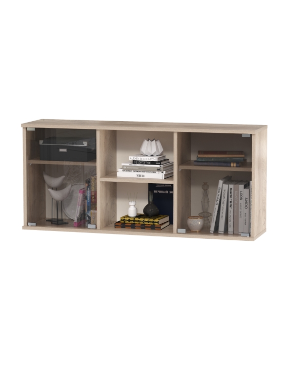 КР100 Бостон 10.51 Шкаф навесной, цвет дуб эндгрейн элегантный, ШхГхВ 115,2х28,7х51,6 см.