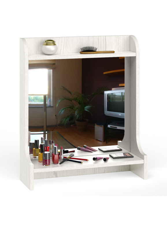 Ливерпуль Полка 10.118 с зеркалом, цвет белый, ШхГхВ 60х20х70 см.