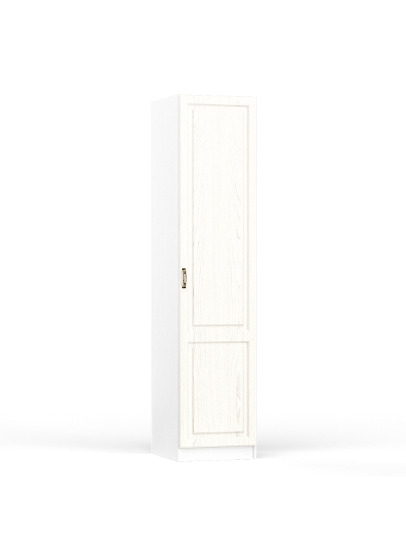 Ливерпуль Шкаф 13.27, цвет ясень ваниль/белый, ШхГхВ 50х54,1х220,3 см., универсальная сборка, подходит карниз 500С #1021700