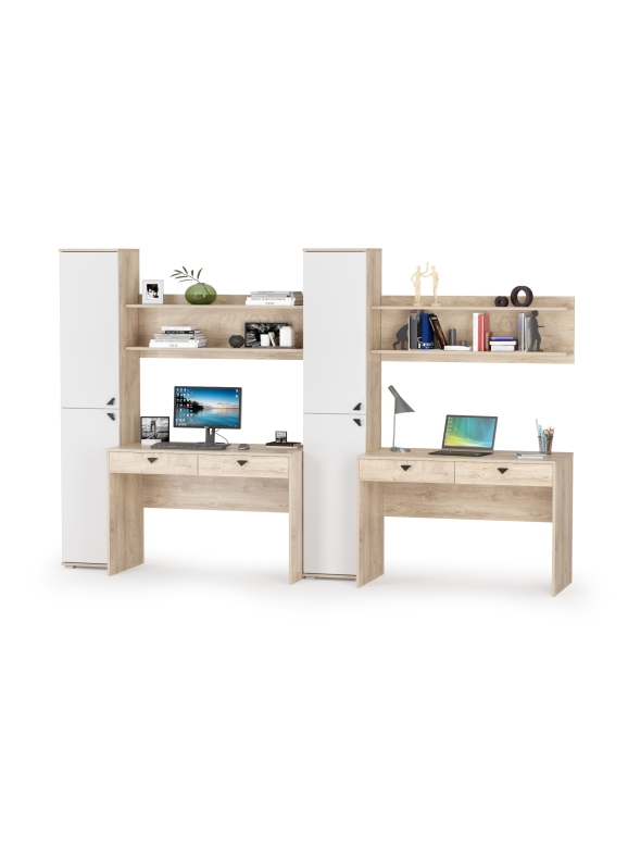 КР100 Бостон № 09, цвет дуб эндгрейн элегантный/12.69+09.132+13.154+12.69+09.132+13.154, ШхГхВ 307,6х57,2х194,4 см., ун. сборка