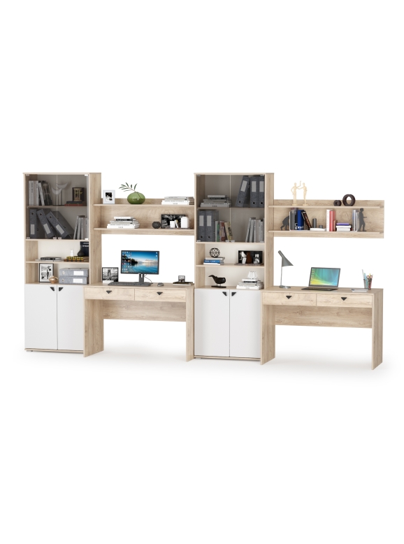 КР100 Бостон № 11, цвет дуб эндгрейн элегантный/12.69+09.132+13.156+12.69+09.132+13.156, ШхГхВ 384х57,2х194,4 см., ун. сборка