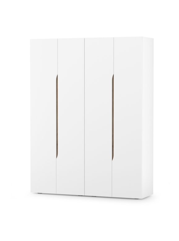 Муссон 13.198 Шкаф двухстворчатый + 13.198 Шкаф двухстворчатый, цвет белый/дуб эндгрейн элегантный, ШхГхВ 174,8х52,2х229,8 см., НЕ универс. сборка