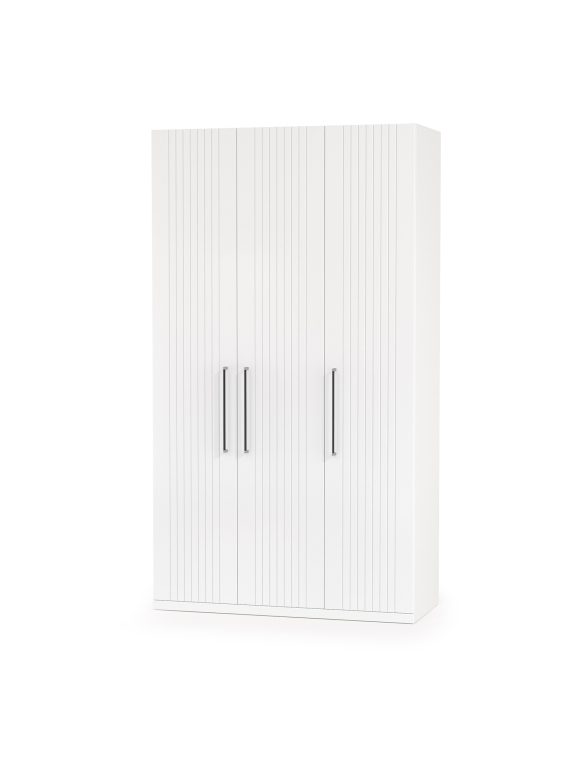 Валенсия Спальня 13.12 Шкаф комбинированный, цвет ЛДСП белый шагрень/МДФ белый шагрень, ШхГхВ 126х54,1х225,3 см., универсальная сборка, зеркало внутри