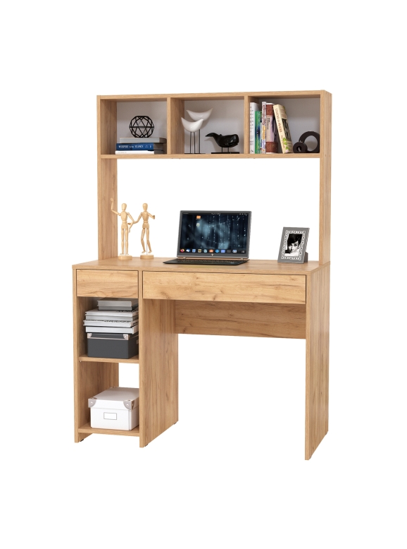 КР100 Стол компьютерный Комфорт 12.77F, цвет дуб крафт золотой, ШхГхВ 100х49,8х147 см., универсальная сборка