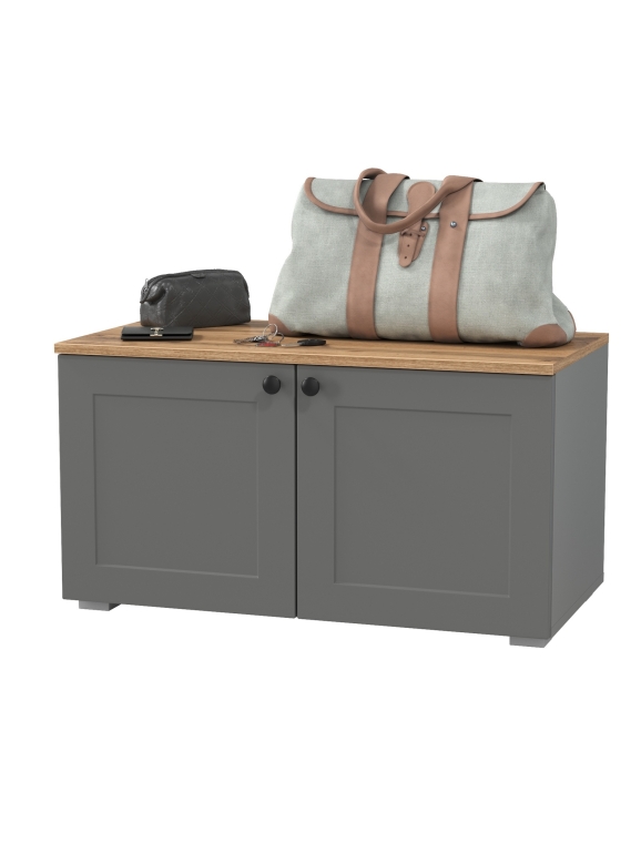 Остин 13.257 Тумба, цвет серый графит/дуб крафт золотой, ШхГхВ 80х41,9х43,7 см.