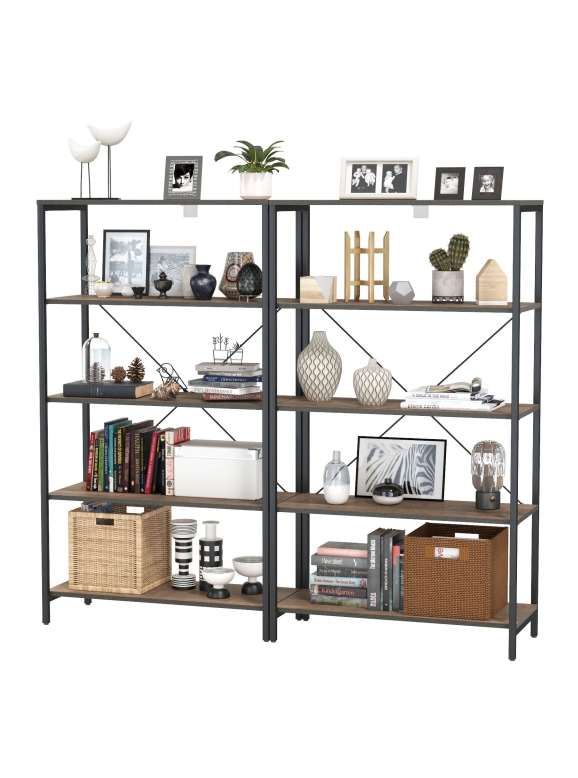 КР100 Трувор 13.151.01 Стеллаж + 13.151.01 Стеллаж, цвет дуб гранж песочный/интра, ШхГхВ 165,6х37х146 см.