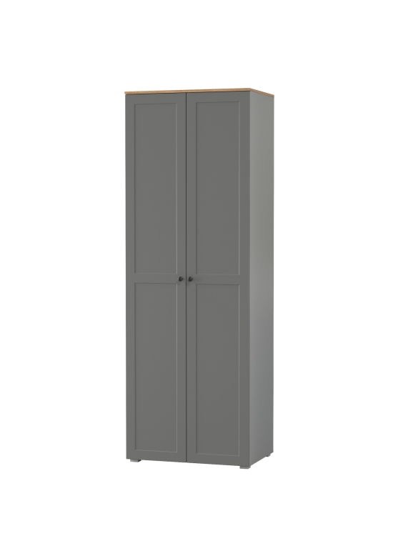 Остин 13.224 Шкаф, цвет серый графит/дуб крафт золотой, ШхГхВ 80х54,3х229,6 см.