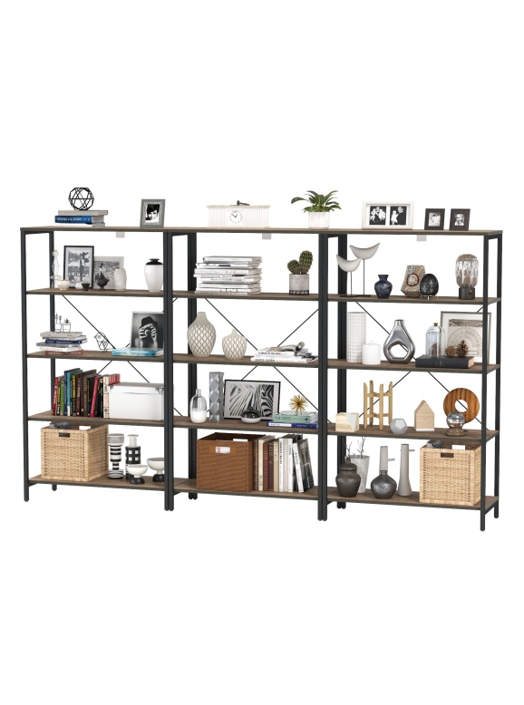 КР100 Трувор 13.151.01 Стеллаж 3 шт., цвет дуб гранж песочный/интра, ШхГхВ 248,4х37х146 см.