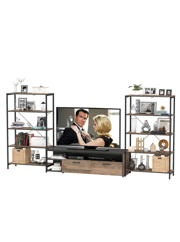 КР100 Трувор Гостиная 112, цвет дуб гранж песочный/интра, ШхГхВ 315,4х45,4х210 см., универсальная сборка