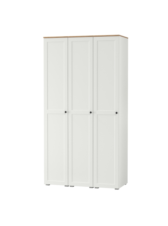 Остин 13.225 Шкаф-пенал 3 шт., цвет белый шагрень/дуб крафт золотой, ШхГхВ 120х54,3х229,6 см., универсальная сборка