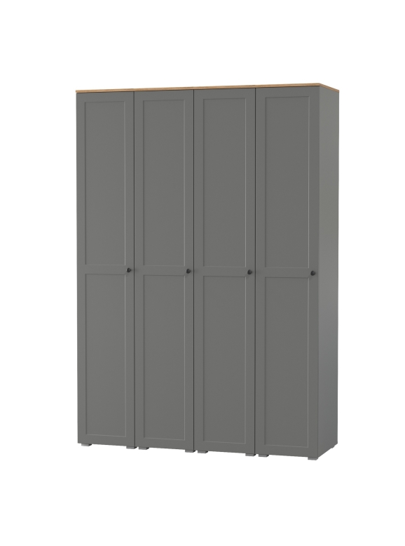 Остин 13.225 Шкаф-пенал 4 шт., цвет серый графит/дуб крафт золотой, ШхГхВ 160х54,3х229,6 см., универсальная сборка