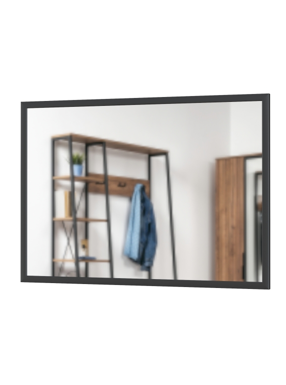 Гранд 17.04 Зеркало, цвет чёрный, ШхГхВ 59х2,2х82 см., горизонтальное или вертикальное крепление