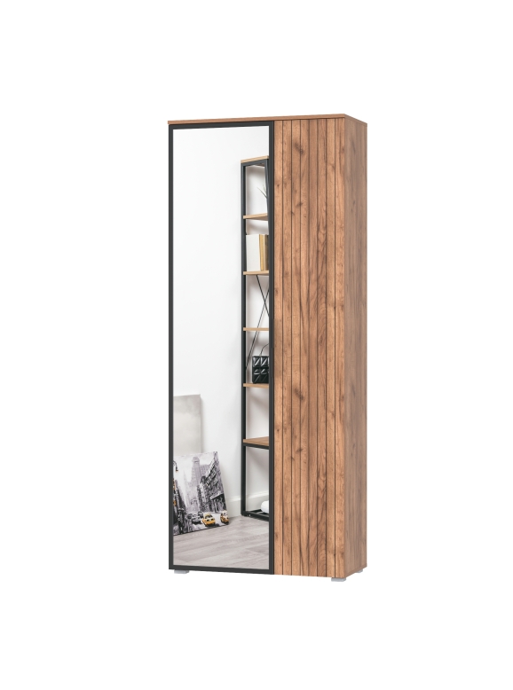 Гранд 13.226 Шкаф, цвет дуб крафт табачный, ШхГхВ 82х38,7х203,6 см., универсальная сборка