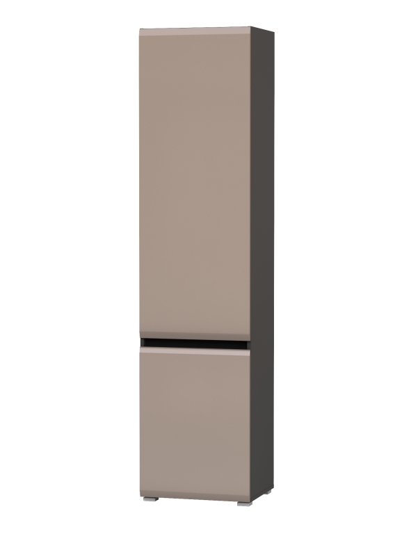 Сидней 13.200 Шкаф, цвет корпус антрацит/фасады: МДФ веллюто капучино, ШхГхВ 50х41,3х205,2 см., универсальная сборка