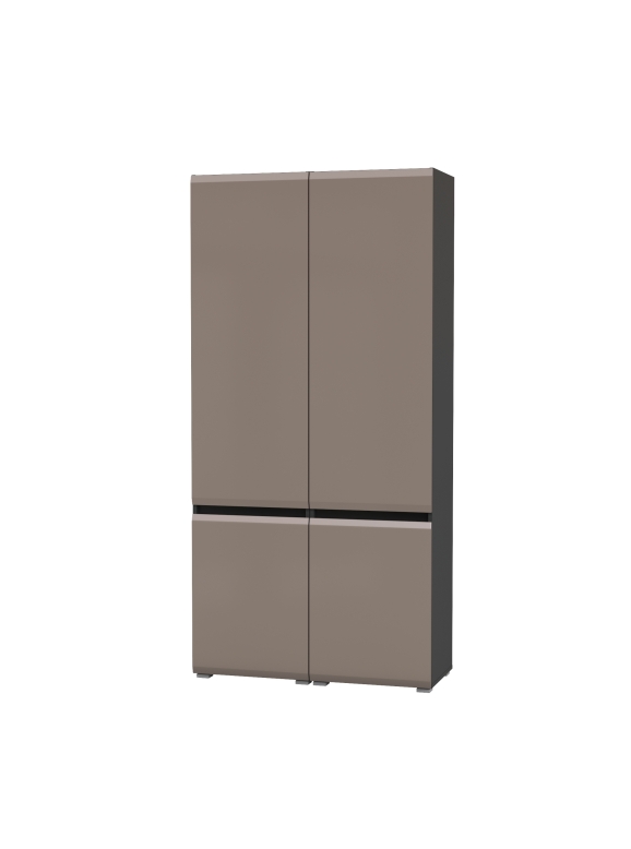 Сидней 13.200 Шкаф 2 штуки, цвет корпус: антрацит/фасады: МДФ веллюто капучино, ШхГхВ 100х41,3х205,2 см., универсальная сборка