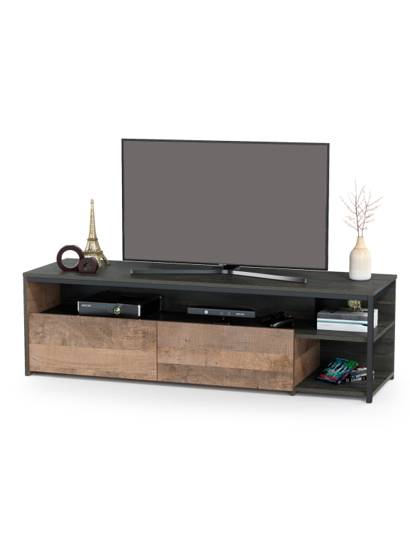 Трувор 13.70 Тумба под ТВ, цвет дуб гранж песочный/интра, ШхГхВ 149,8х45,4х44,6 см., универсальная сборка