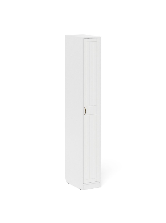 Прихожая П-6-500 Пенал, цвет белая шагрень/фасады МДФ белое дерево фрезеровка прованс, ШхГхВ 30х50х210 см., универсальная сборка