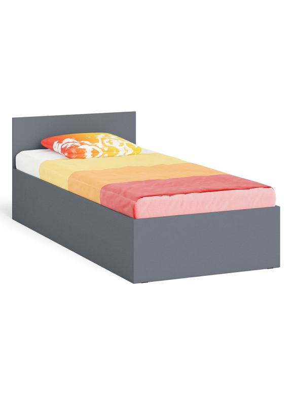 Мори Кровать 0900, цвет графит, ШхГхВ 93,5х203,5х70 см., сп.м. 900х2000 мм., без матраса, основание есть