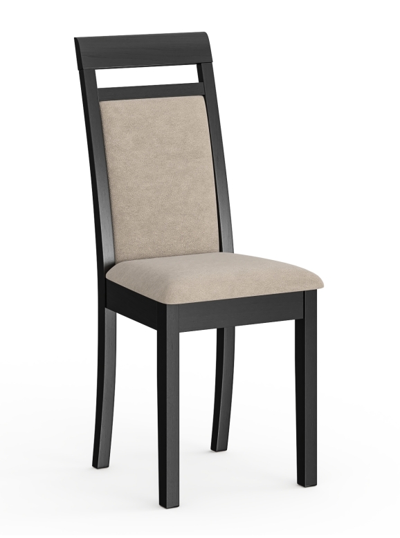 Стул Мебель--24 разборный Гольф-12, цвет венге, обивка ткань велюр капучино 25, ШхГхВ 40х40х100 см., от пола до верха сиденья 47 см. (мягкая спинка)