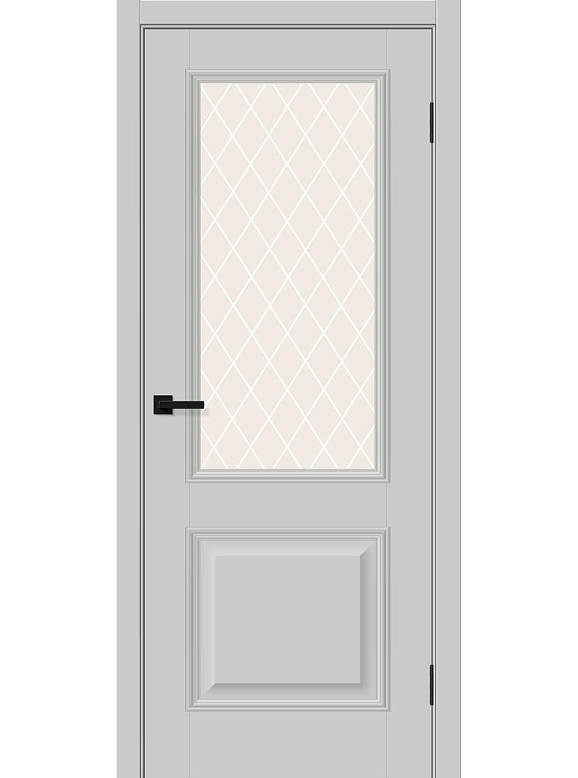 Классик-13 Grey Silk White Сrystal