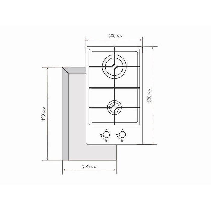 Газовая варочная поверхность GVG 321 BL