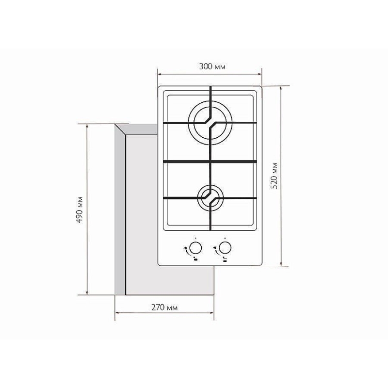 Газовая варочная поверхность GVG 321 BL