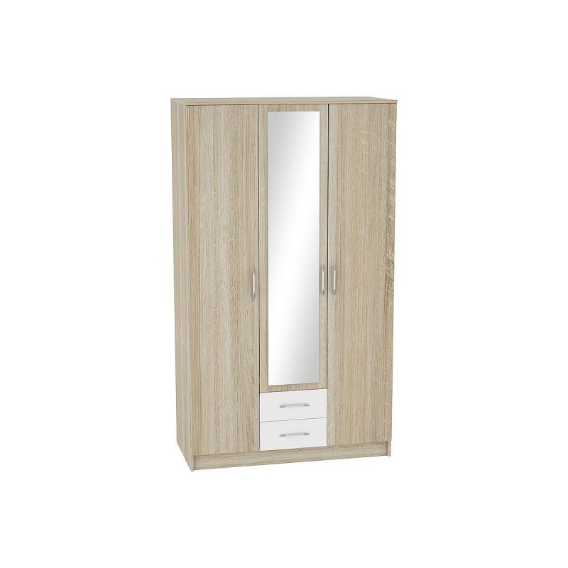 Шкаф 3-х створчатый Сопрано ШК-223 с зеркалом и 2-мя ящиками