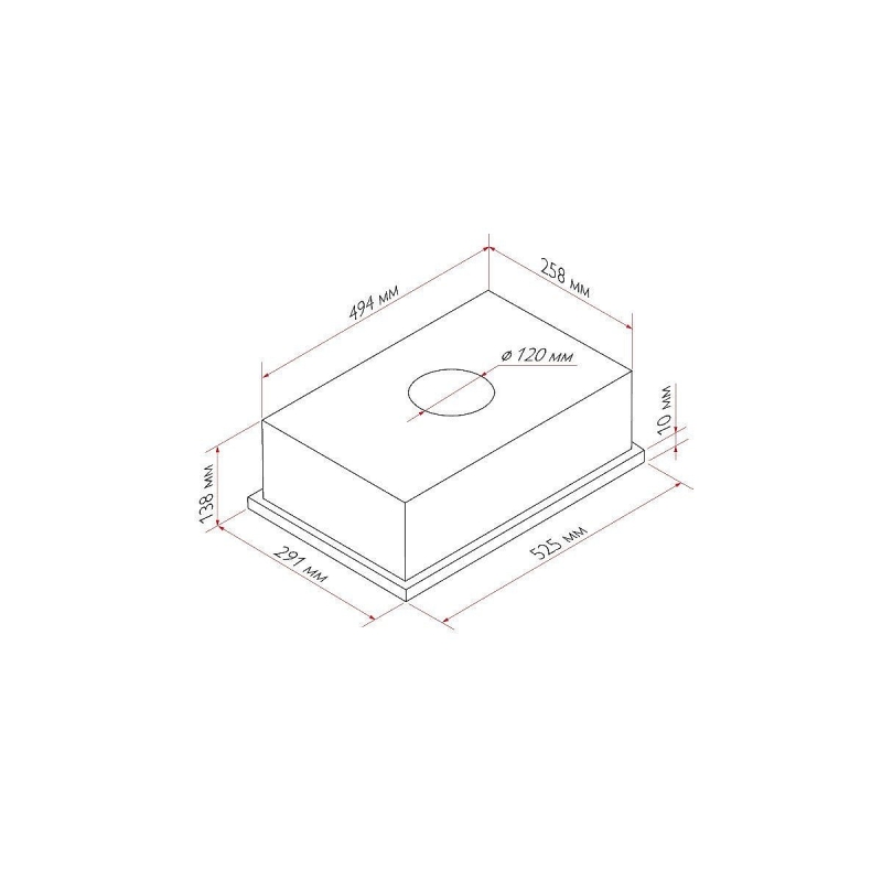 Встраиваемая вытяжка GS BLOC LIGHT 600
