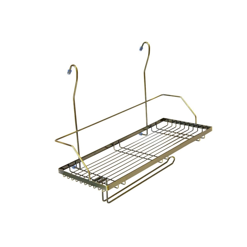 Полка одноярусная с держателем под полотенца