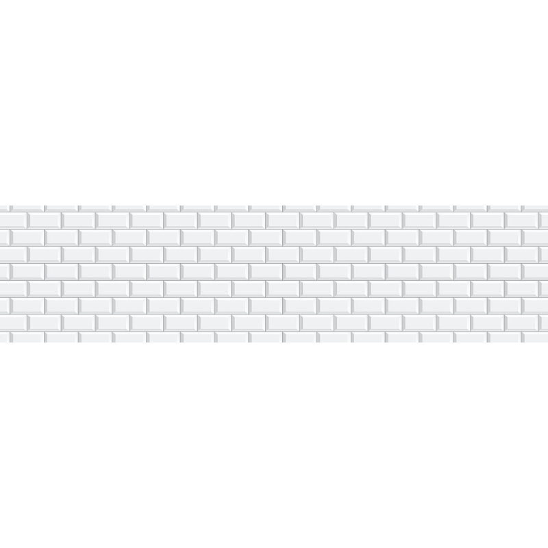 Фартук для кухни «Белая классическая плитка»