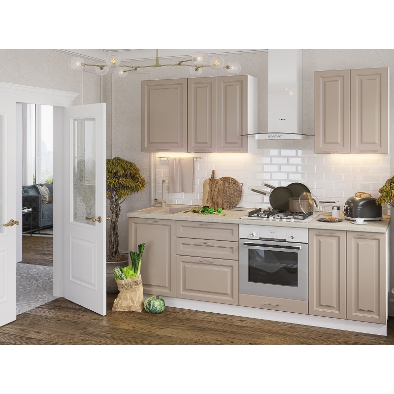 Фартук для кухни «Белая классическая плитка»