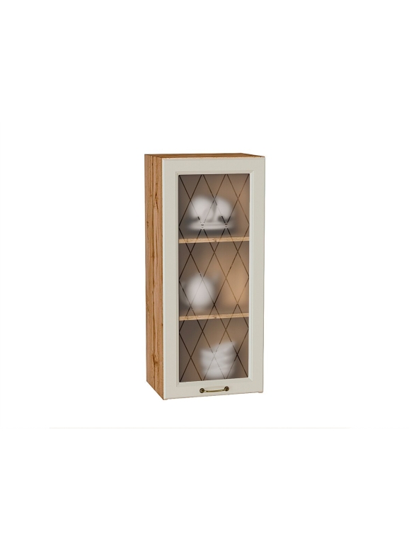 Шкаф верхний с 1-ой остекленной дверцей Ницца