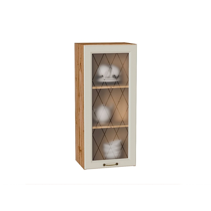 Шкаф верхний с 1-ой остекленной дверцей Ницца