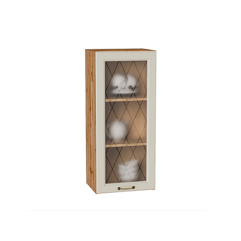 Шкаф верхний с 1-ой остекленной дверцей Ницца