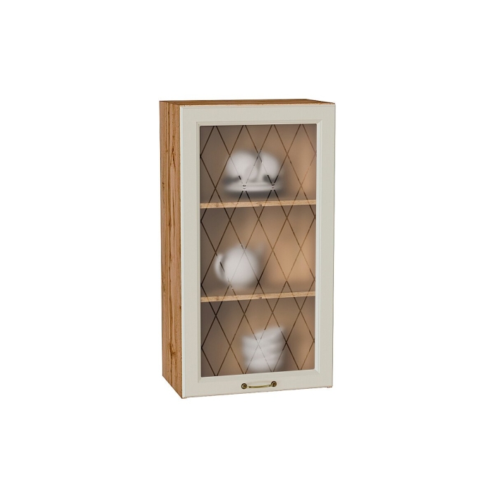 Шкаф верхний с 1-ой остекленной дверцей Ницца