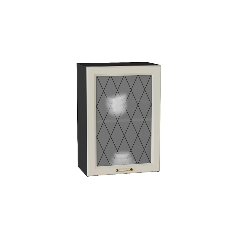 Шкаф верхний с 1-ой остекленной дверцей Ницца