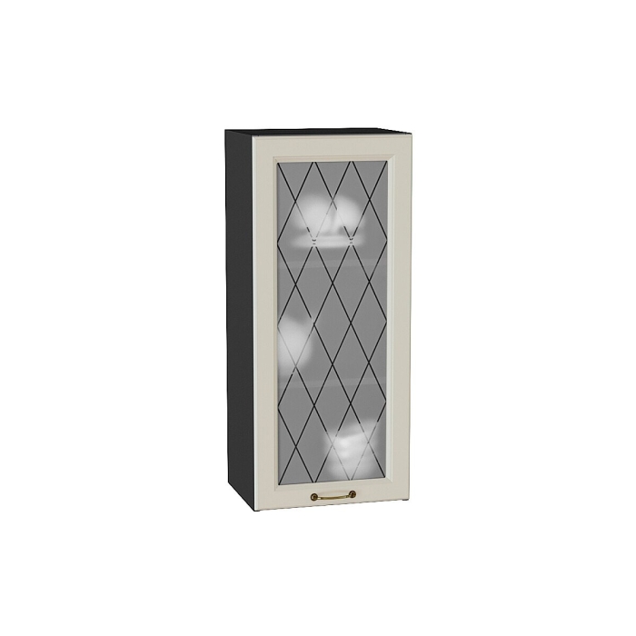 Шкаф верхний с 1-ой остекленной дверцей Ницца