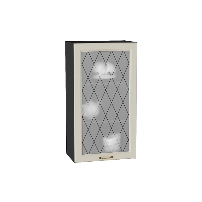 Шкаф верхний с 1-ой остекленной дверцей Ницца