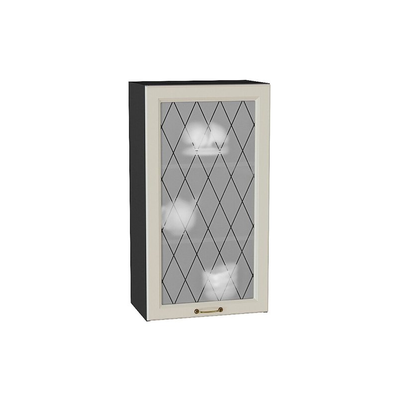 Шкаф верхний с 1-ой остекленной дверцей Ницца