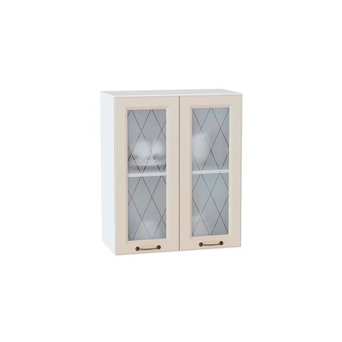 Шкаф верхний с 2-мя остекленными дверцами Ницца