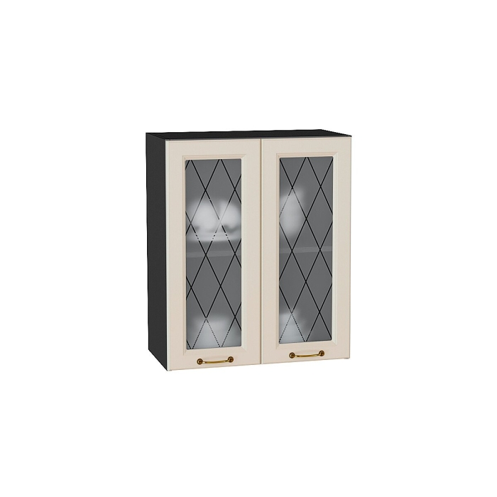 Шкаф верхний с 2-мя остекленными дверцами Ницца