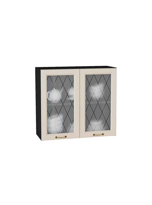 Шкаф верхний с 2-мя остекленными дверцами Ницца