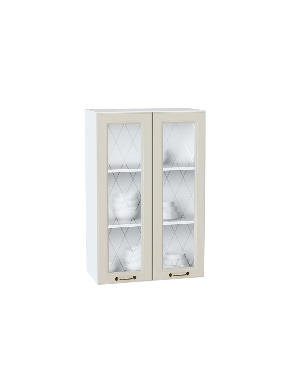 Шкаф верхний с 2-мя остекленными дверцами Ницца