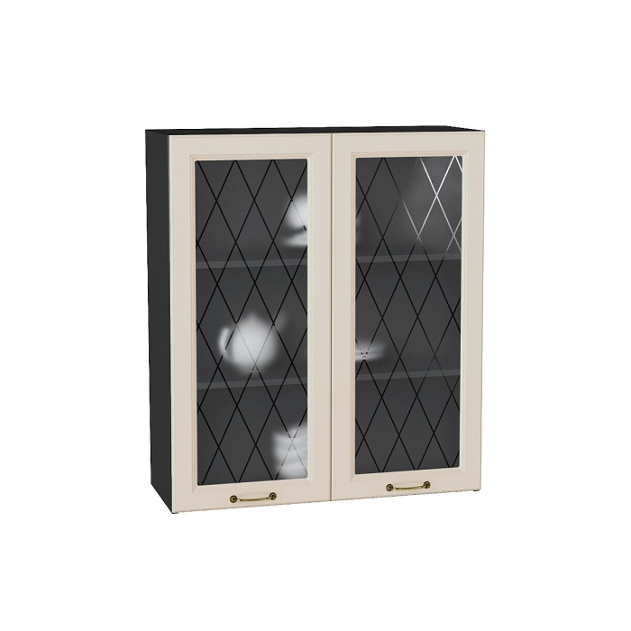 Шкаф верхний с 2-мя остекленными дверцами Ницца