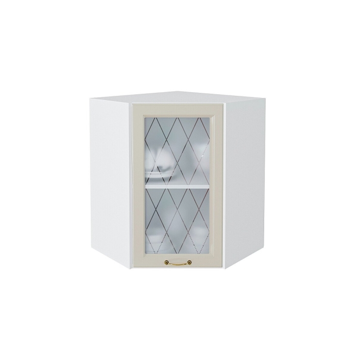 Шкаф верхний угловой остекленный Ницца