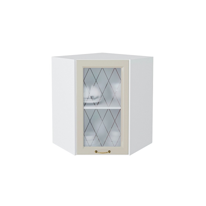 Шкаф верхний угловой остекленный Ницца