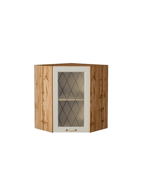 Шкаф верхний угловой остекленный Ницца