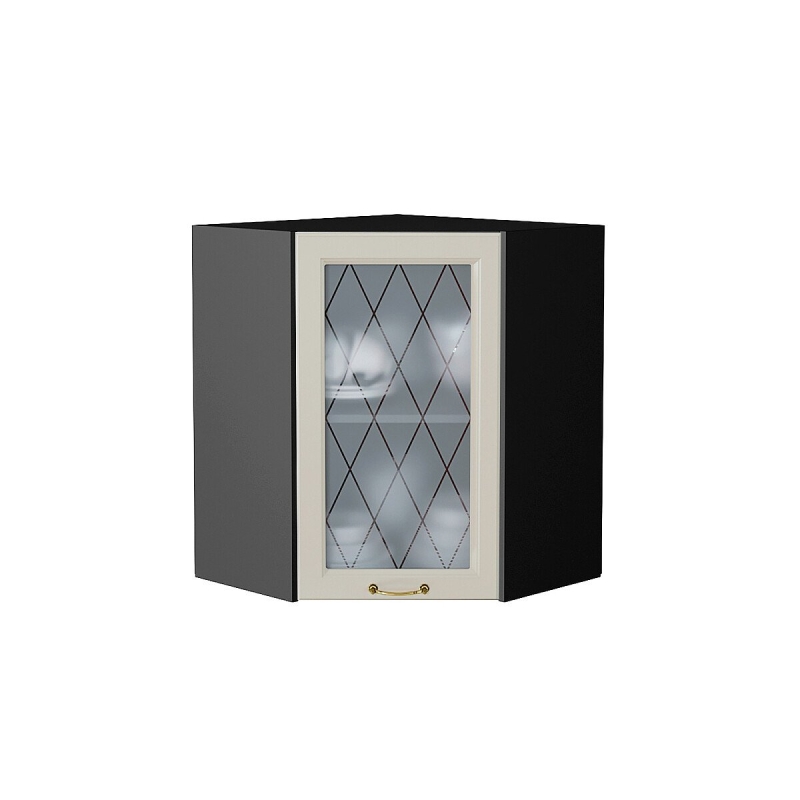 Шкаф верхний угловой остекленный Ницца